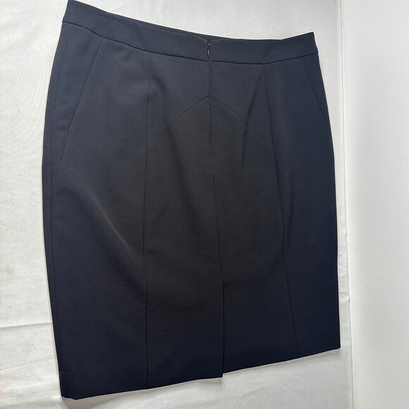 Tommy Hilfiger Black Pencil Skirt Size 14 Classic Preppy Office Career Workwear - Picture 3 of 8